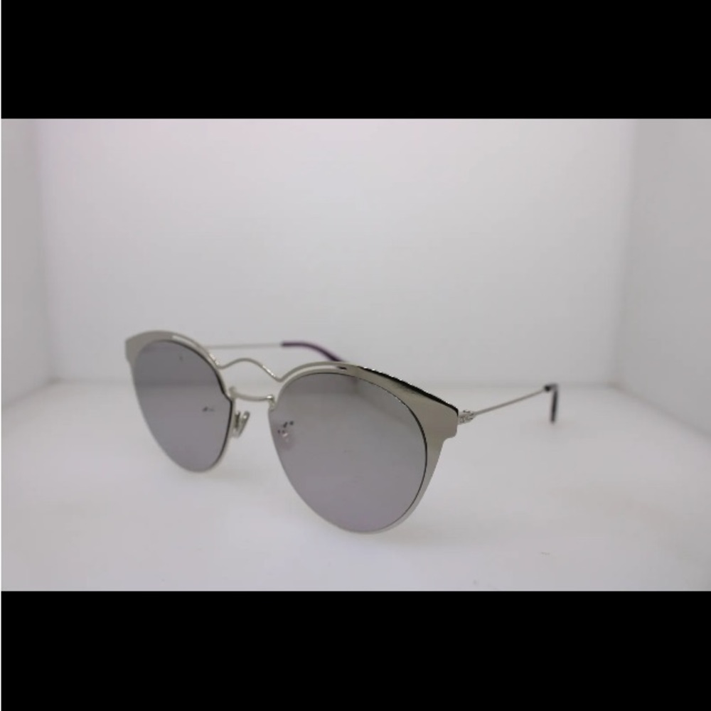 Authentic Christian Dior CD NEBULA 010 Silver Metal Round Silver Mirrored Lens